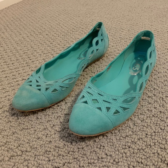 Tod's Suede Ballet flats Turquoise - Picture 10 of 17